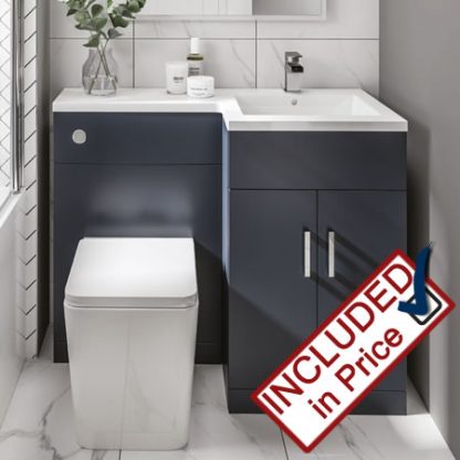 Ellington Right Hand Combined Vanity Unit Indigo Blue