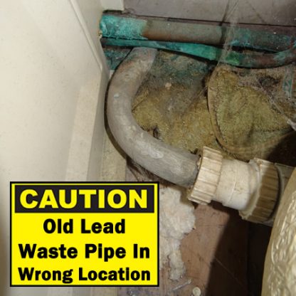 Lead Waste Pipe In Wrong Location