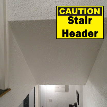 Caution Stair Header