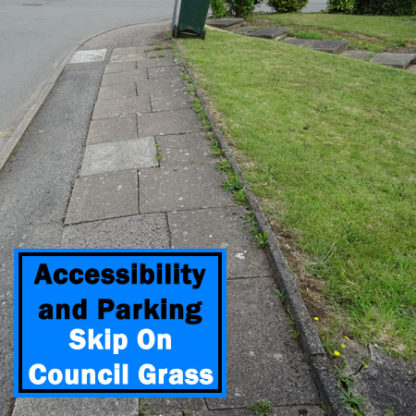 Skip On Council Grass