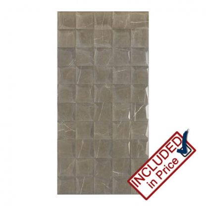 Dallas Dark Brown Marble Mosaic Effect Feature Tile