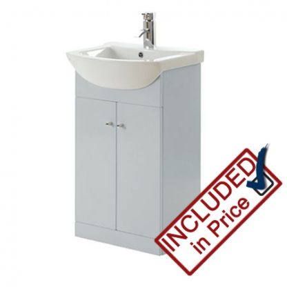 Lofi Matt Grey 550mm Two Door Basin Unit