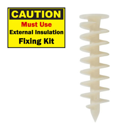 Caution Must Use External Insulation Fixing Kit