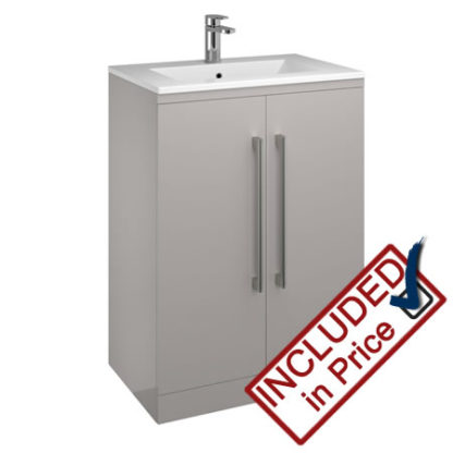 Odyssey 600mm 2 Door Vanity Unity Light Grey