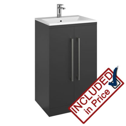 Odyssey 500mm 2 Door Vanity Unity Matt Dark Grey