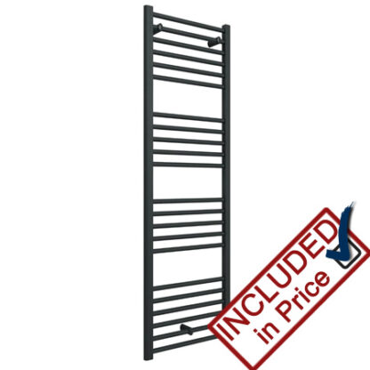 1600mm by 500mm Black Towel Radiator