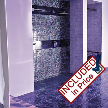 Purple Mosaic Wall Tiles and Corresponding Floor Tile