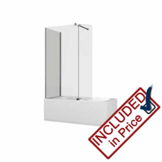 Kudos Corner Glass to Glass Shower Panel Left Hand