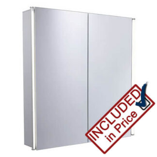 Tavistock Sleek Double Door Bathroom Cabinet Aluminium