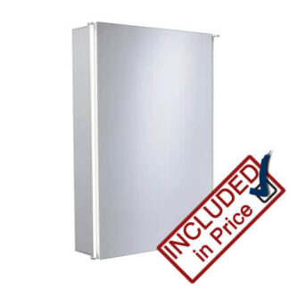 Tavistock Sleek Single Door Bathroom Cabinet Aluminium