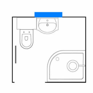 Quadrant Shower Right Hand Side With Combined Basin Toilet Unit