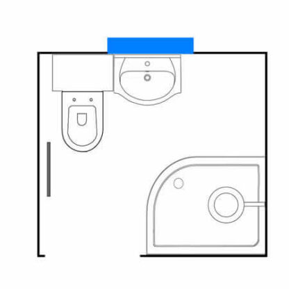 Quadrant Shower Right Hand Side With Combined Basin Toilet Unit