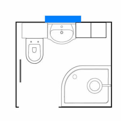 Quadrant Shower Right Hand Side With Fitted Bathroom Furniture